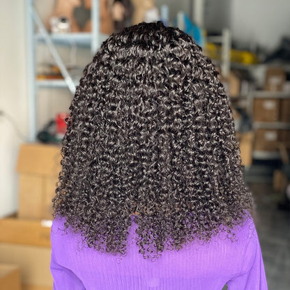 200 Curly Headbandwig Human Hair Wigs